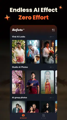Refoto: एआई फोटो जेनरेटर screenshot