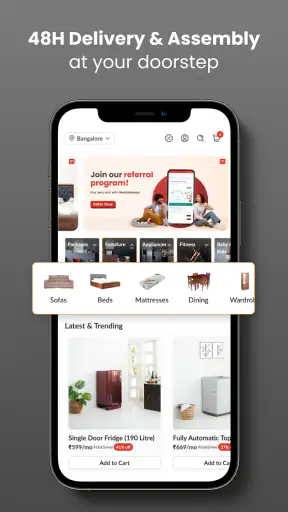 Rentomojo - Furniture on Rent screenshot