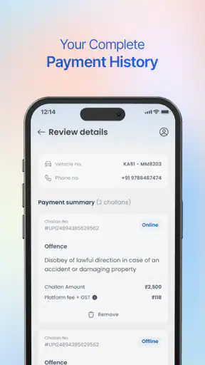 RTO Challan Check Info App screenshot