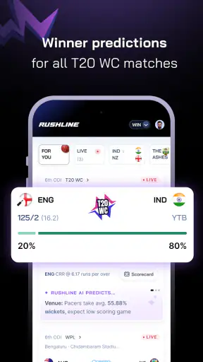 RushLine : Cricket Prediction screenshot
