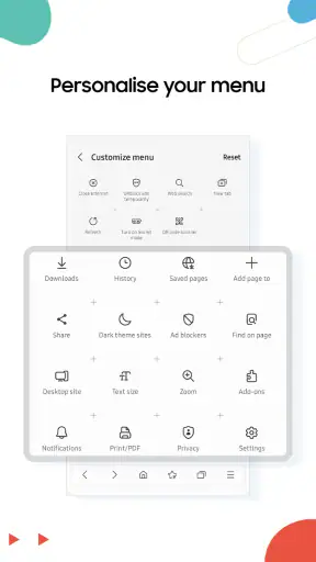 Samsung Browser screenshot
