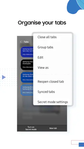 Samsung Browser screenshot