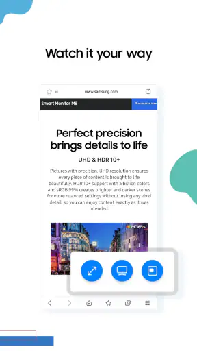 Samsung Browser screenshot