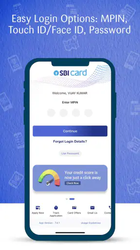 SBI Card: Manage Credit Card screenshot