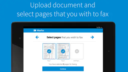 Send fax with WiseFax screenshot