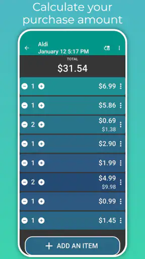 Shopping Calculator screenshot