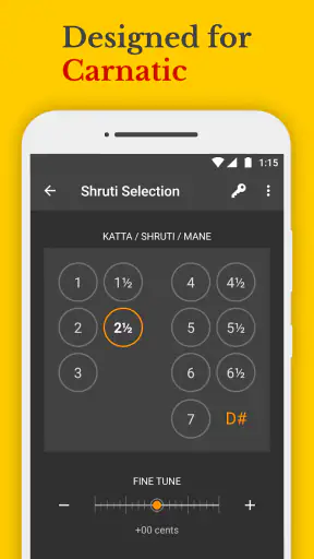 Shruti Carnatic Tuner screenshot
