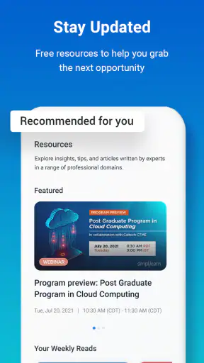 Simplilearn: Online Learning screenshot