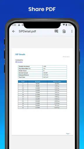 SIP Calculator screenshot