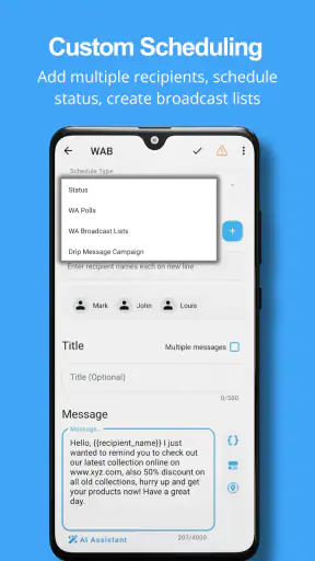 SKEDit: Auto Message Scheduler screenshot