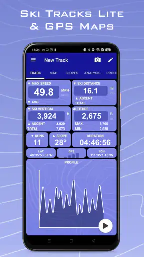 Ski Tracks Lite & GPS Maps screenshot