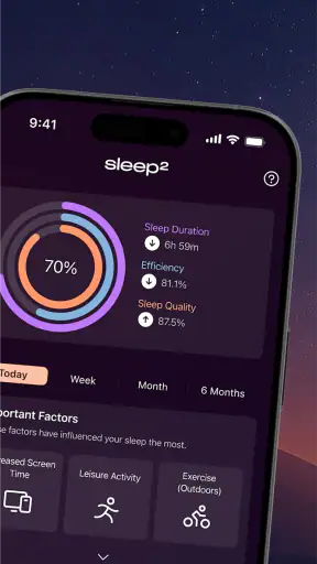 sleep स्लीप ट्रैकर और विश्लेषण screenshot