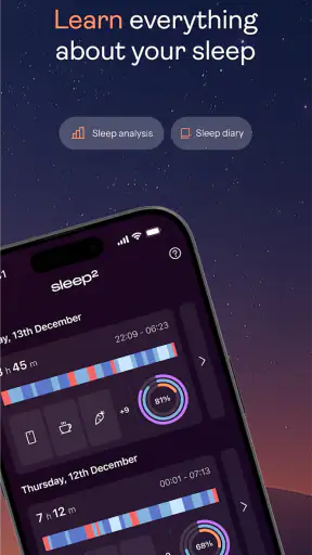 sleep स्लीप ट्रैकर और विश्लेषण screenshot