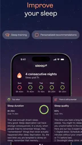 sleep स्लीप ट्रैकर और विश्लेषण screenshot