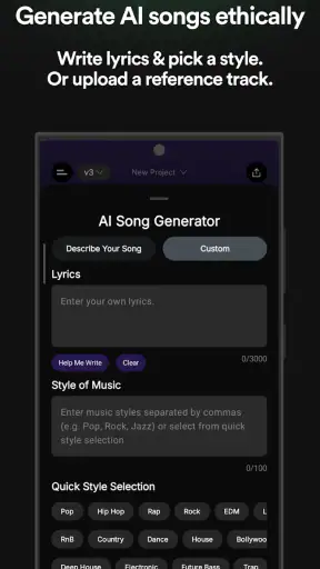Soundverse - AI Song Generator screenshot