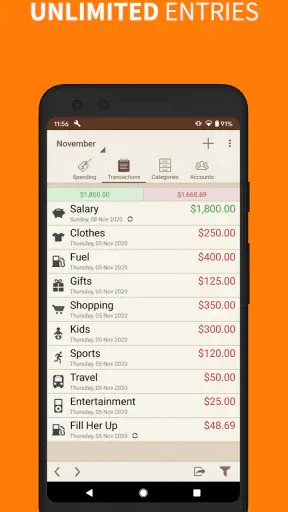 Spending Tracker screenshot