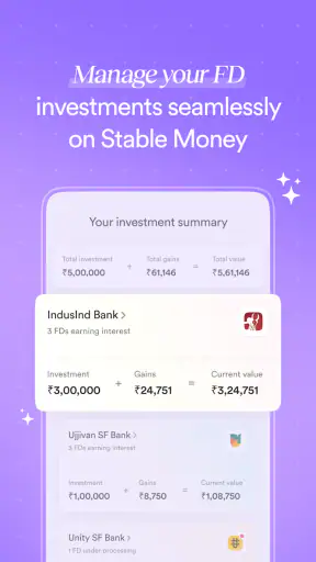 स्टेबल मनी: FD पर 8.50% ब्याज screenshot