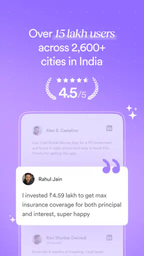 स्टेबल मनी: FD पर 8.50% ब्याज screenshot