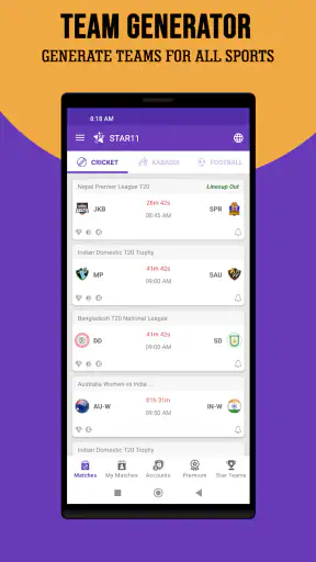 STAR11: Fantasy Team Generator screenshot