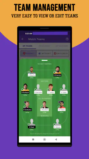 STAR11: Fantasy Team Generator screenshot