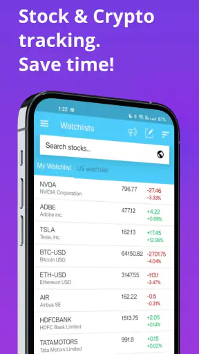 Stock Alerts BG(Alarm/Tracker) screenshot