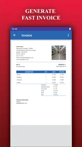 Store Manager: stock and sales screenshot