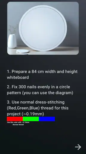 String Art Thread Art -Color screenshot