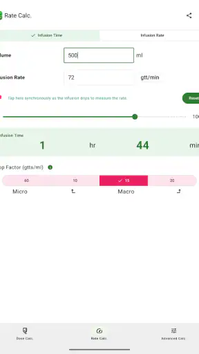 Super Infusion Calculator screenshot