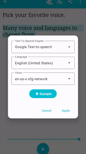 Talk: Text to Voice screenshot