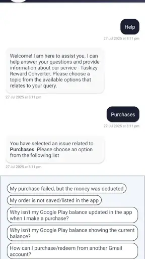 Taskizy Reward Converter screenshot