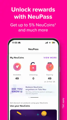 Tata Neu: Pay, Travel, Shop screenshot