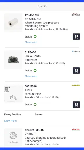 TecDoc Catalogue screenshot