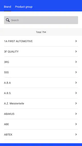 TecDoc Catalogue screenshot