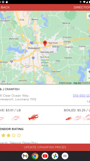 The Crawfish App screenshot