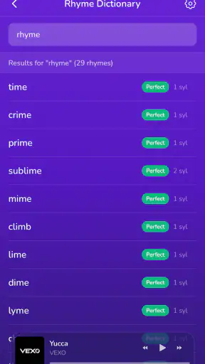 The Rhyme Game screenshot