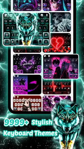 Thunder Neon Wolf कीबोर्ड screenshot