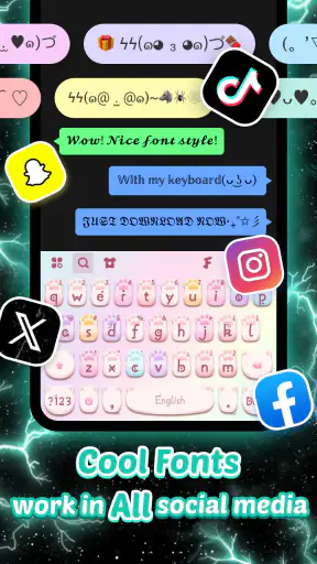 Thunder Neon Wolf कीबोर्ड screenshot