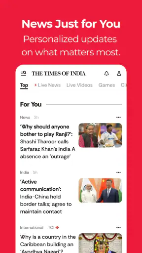Times Of India News App screenshot