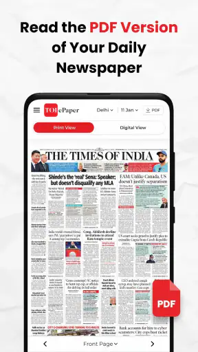 Times Of India Newspaper App screenshot