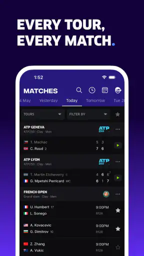 TNNS: टेनिस लाइव स्कोर screenshot