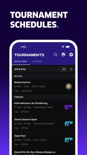 TNNS: टेनिस लाइव स्कोर screenshot