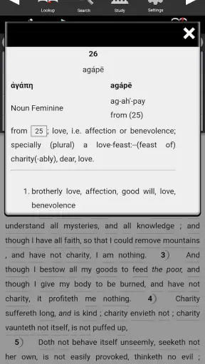 Touch Bible (KJV + Strong's) screenshot