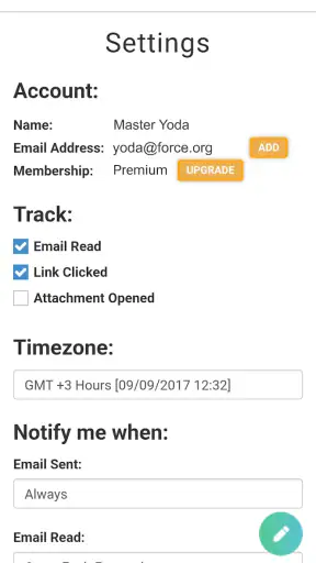 Track - Email Tracking screenshot