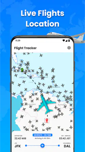 Track flight status live plane screenshot