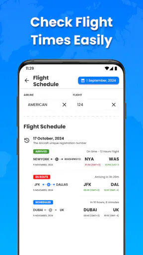 Track flight status live plane screenshot