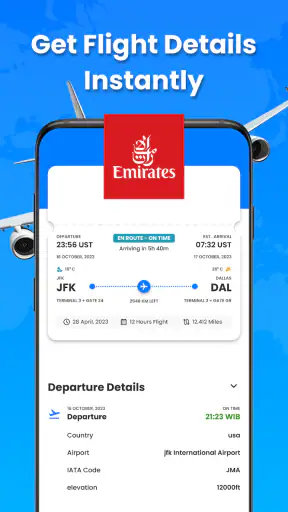 Track flight status live plane screenshot