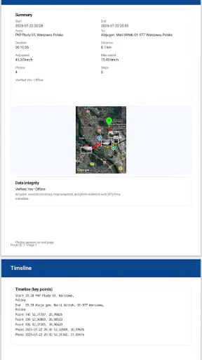 Track Reporter - Proof of Work screenshot