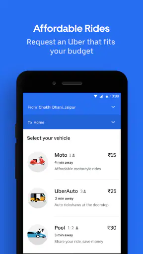 Uber Lite: कार ऑटो और मोटो screenshot