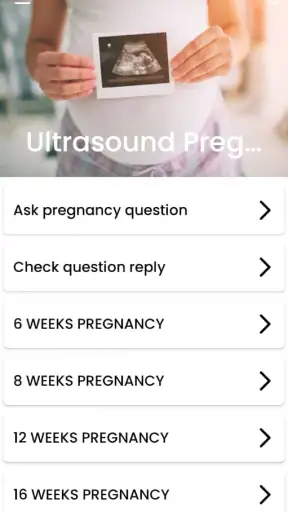 Ultrasound pregnancy guide screenshot