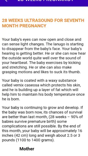 Ultrasound pregnancy guide screenshot